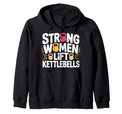 Strong Women Lift Kettlebells Female Workout Gym |- Kapuzenjacke von Empowered Gym Exercise
