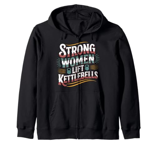 Strong Women Lift Kettlebells Female Workout Gym - Kapuzenjacke von Empowered Gym Exercise