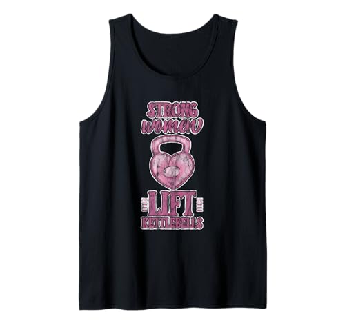 Strong Women Lift Kettlebells Female Workout Gym Tank Top Strong Women Lift Kettlebells Female Workout Gym Tank Top von Empowered Gym Exercise