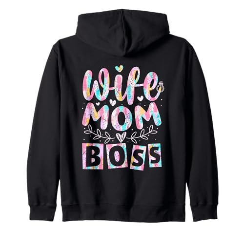 Ehefrau Mama Chef Inspiration Positive Vibes Kapuzenjacke von Empowered Wife Mother Boss Life Motivated