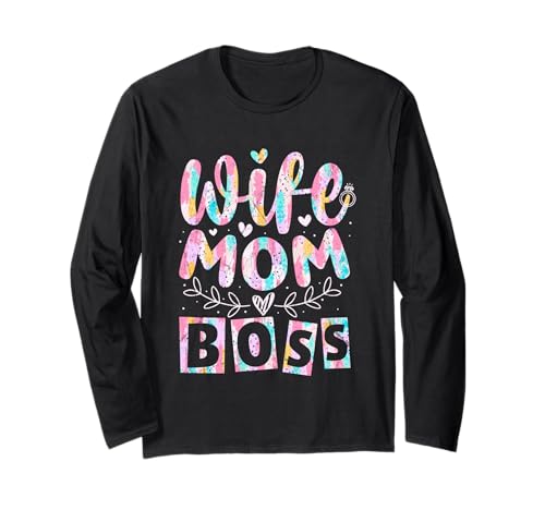 Ehefrau Mama Chef Inspiration Positive Vibes Langarmshirt von Empowered Wife Mother Boss Life Motivated