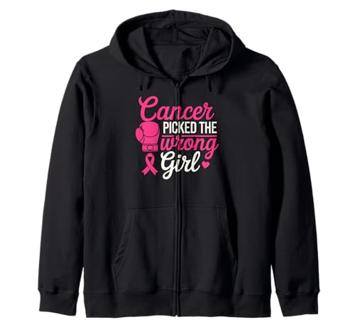 Cancer Picked The Wrong Girl Pink Boxing Glove Kapuzenjacke Cancer Picked The Wrong Girl Pink Boxing Glove Kapuzenjacke von Empowering Cancer Survivor Designs
