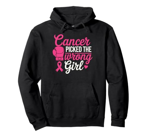 Cancer Picked The Wrong Girl Pink Boxing Glove Pullover Hoodie Cancer Picked The Wrong Girl Pink Boxing Glove Pullover Hoodie von Empowering Cancer Survivor Designs
