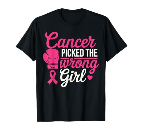 Cancer Picked The Wrong Girl Pink Boxing Glove T-Shirt Cancer Picked The Wrong Girl Pink Boxing Glove T-Shirt von Empowering Cancer Survivor Designs