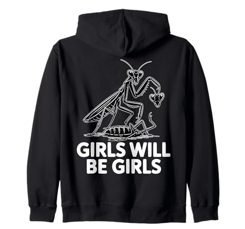 Lustige Mädchen Betende Mantis Feministischer Humor Kapuzenjacke Lustige Mädchen Betende Mantis Feministischer Humor Kapuzenjacke von Empowering Funny Feminist Girl Power Humor Apparel