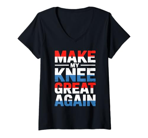 Damen Mach Mein Knie Wieder großartig Humor T-Shirt mit V-Ausschnitt Damen Mach Mein Knie Wieder großartig Humor T-Shirt mit V-Ausschnitt von Empowering Knee Recovery Humor