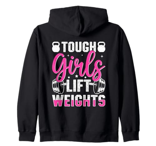 Tough Girls Gewichte Gewichte Fitness Motivation Kapuzenjacke von Empowering Strong Women Fitness Enthusiasts