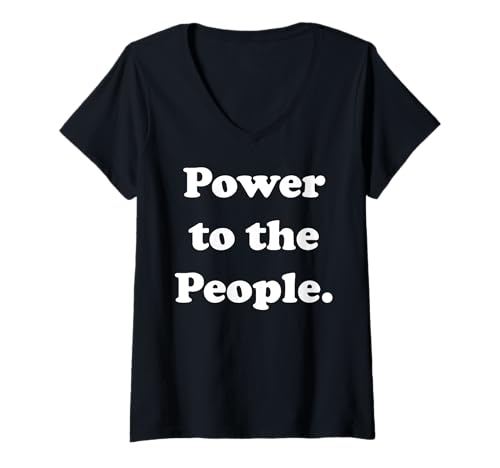 Damen Power To The People Movement Equality Voice T-Shirt mit V-Ausschnitt Damen Power To The People Movement Equality Voice T-Shirt mit V-Ausschnitt von Empowerment Unity Community Strength