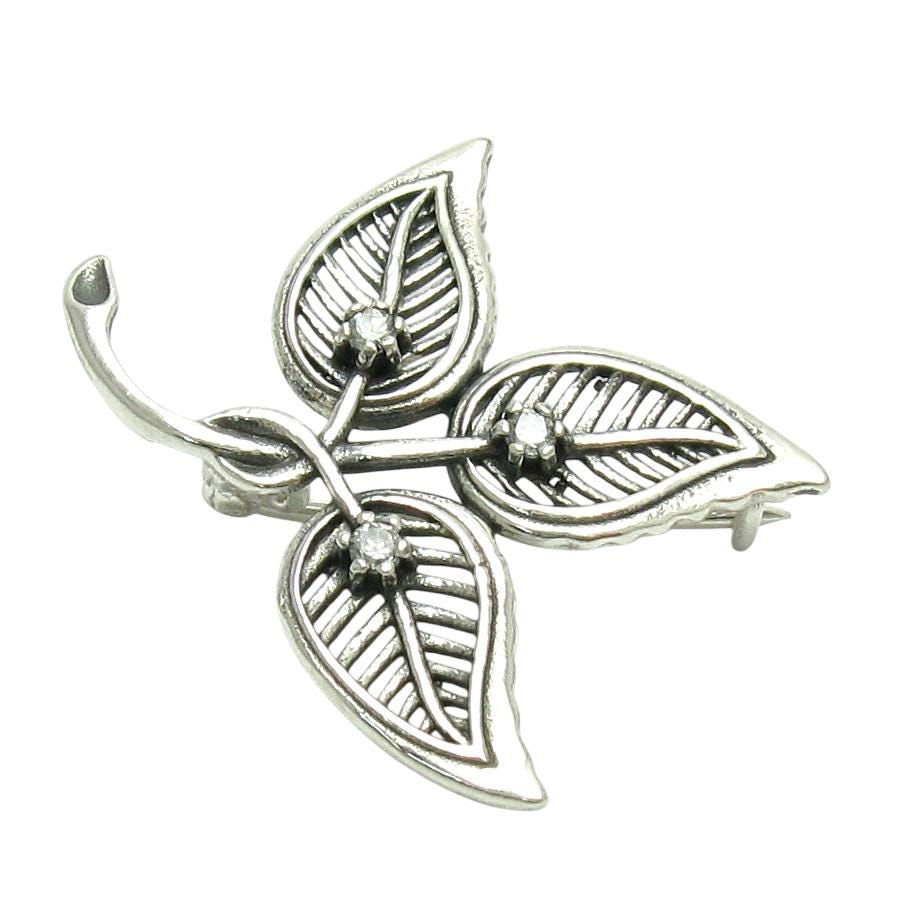 925 Silber Brosche A000034 Blume Cz von EmpressSilver