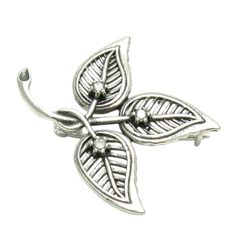 925 Silber Brosche A000034 Blume Cz von EmpressSilver