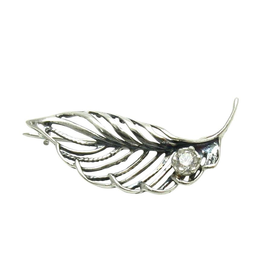 925 Silber Brosche A000035 Blatt Cz 925 Silber Brosche A000035 Blatt Cz von EmpressSilver