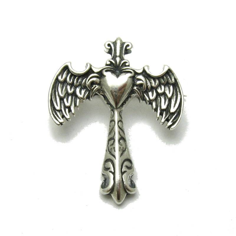 925 Silber Brosche A000099 Kreuz Engelsflügel 925 Silber Brosche A000099 Kreuz Engelsflügel von EmpressSilver