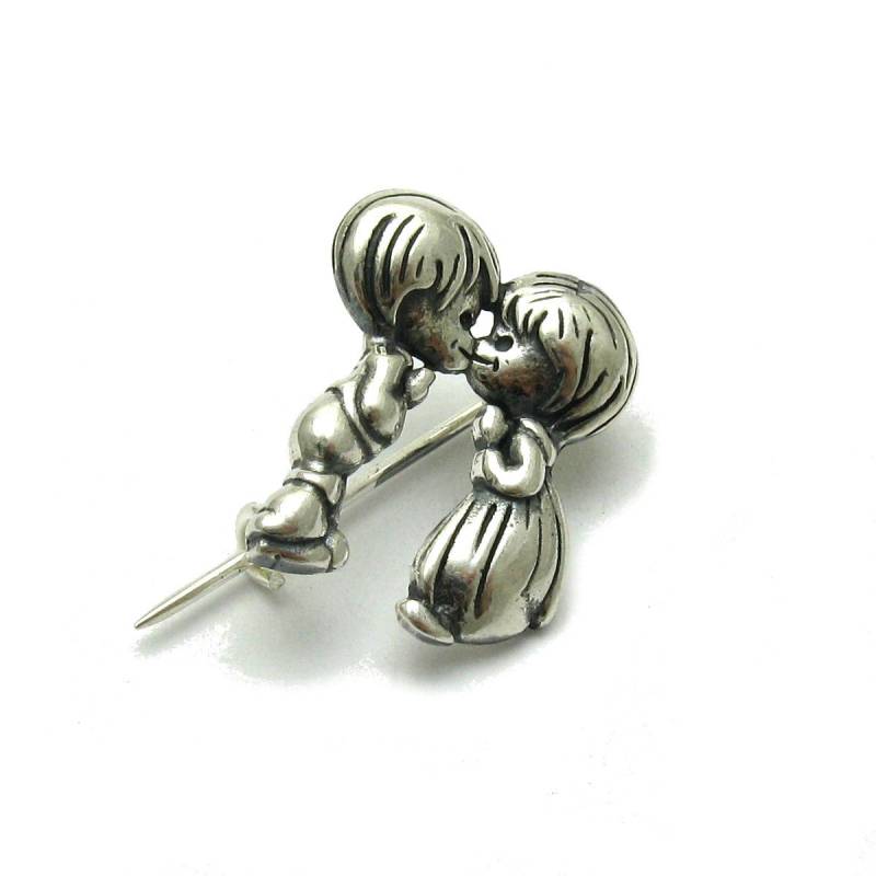 925 Silber Brosche A000110 Junge Und Mädchen 925 Silber Brosche A000110 Junge Und Mädchen von EmpressSilver