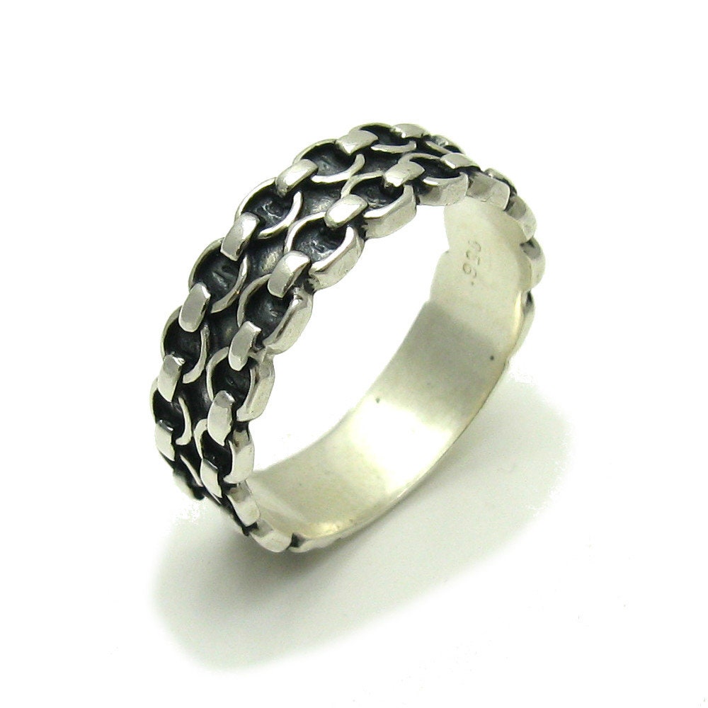 925 Silber Ring Band R000234 von EmpressSilver