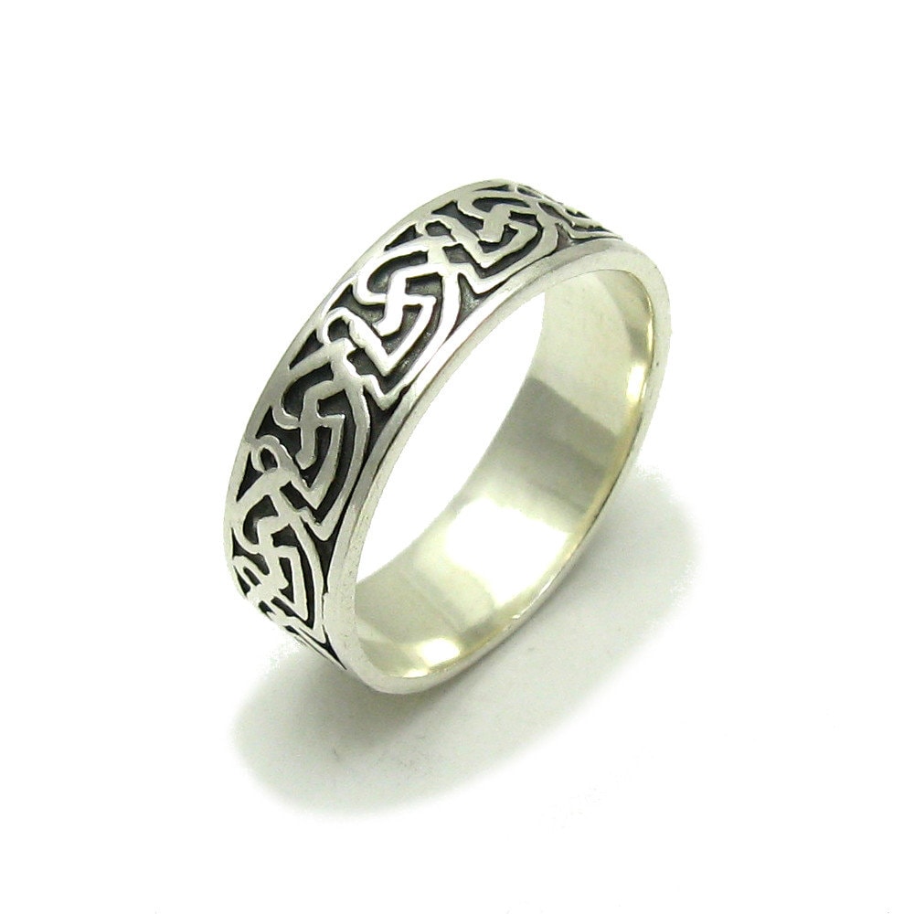 925 Silber Ring Band R000333 von EmpressSilver