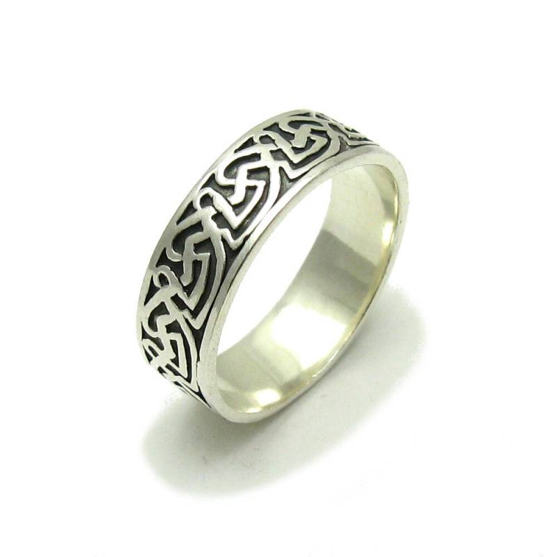 925 Silber Ring Band R000333 von EmpressSilver