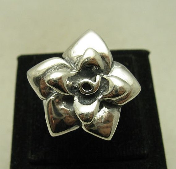 925 Silber Ring R000249 Blume Rose von EmpressSilver
