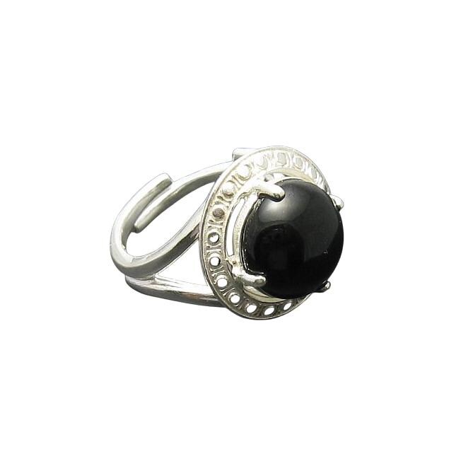 925 Silber Ring R000576O Schwarzem Onyx von EmpressSilver