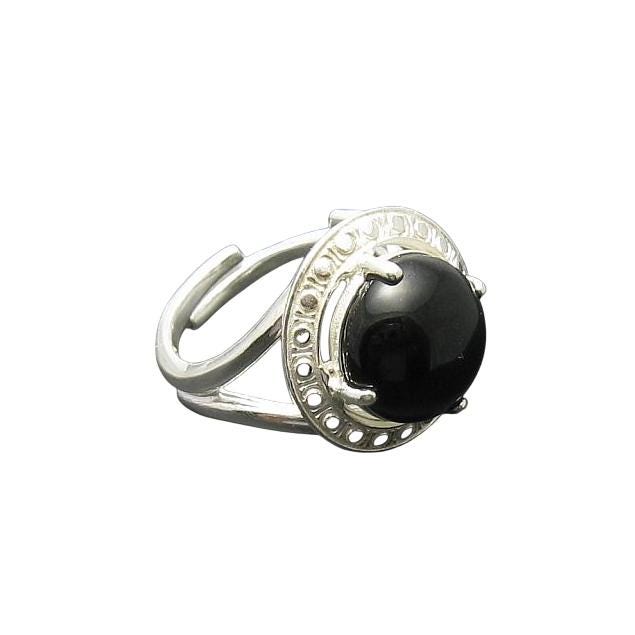 925 Silber Ring R000576O Schwarzem Onyx von EmpressSilver