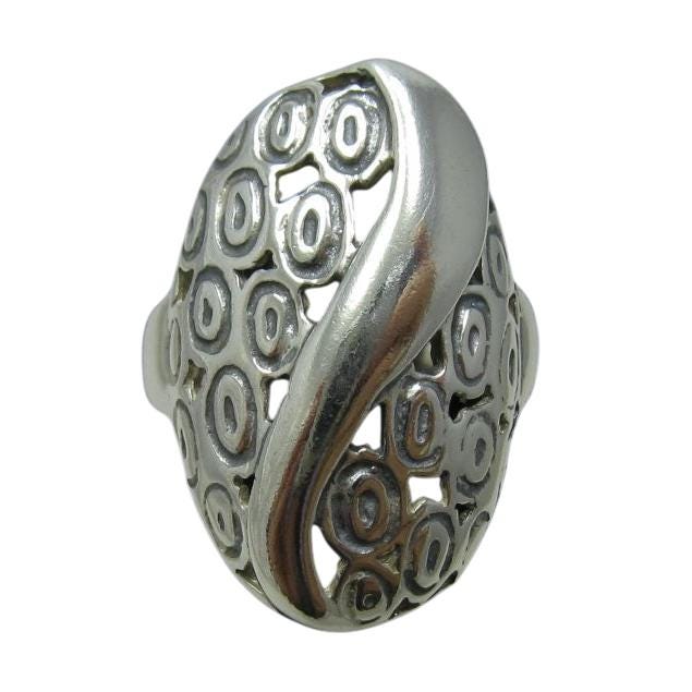 925 Silber Ring R001096 Neu Ellipse von EmpressSilver