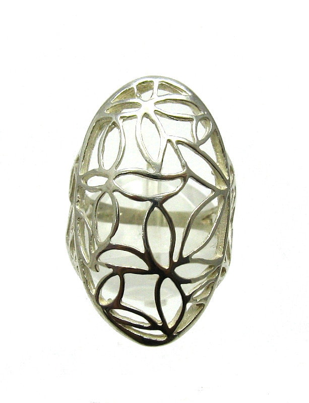 925 Silber Ring R001314 Blume von EmpressSilver