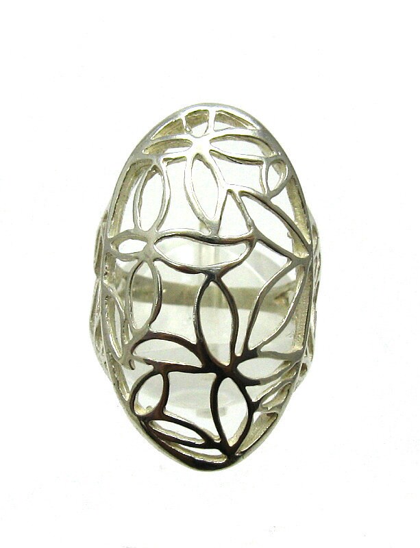 925 Silber Ring R001314 Blume von EmpressSilver