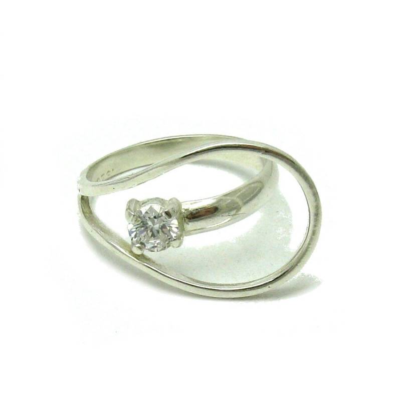 925 Silber Ring R001494 Mit 5mm Cz von EmpressSilver