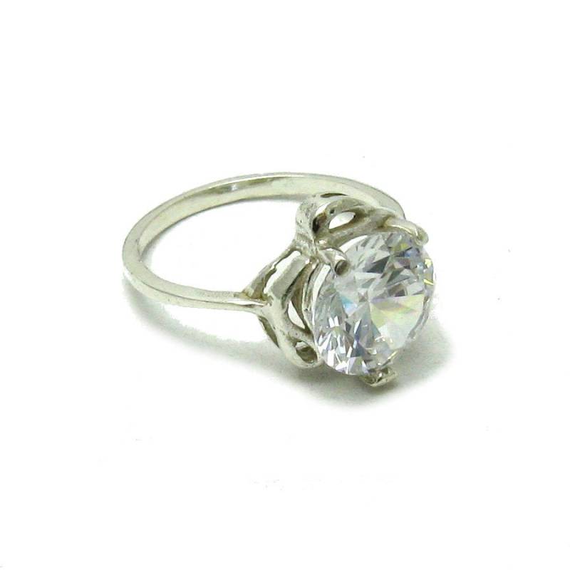 925 Silber Ring R001496 Mit 10mm Cz 925 Silber Ring R001496 Mit 10mm Cz von EmpressSilver