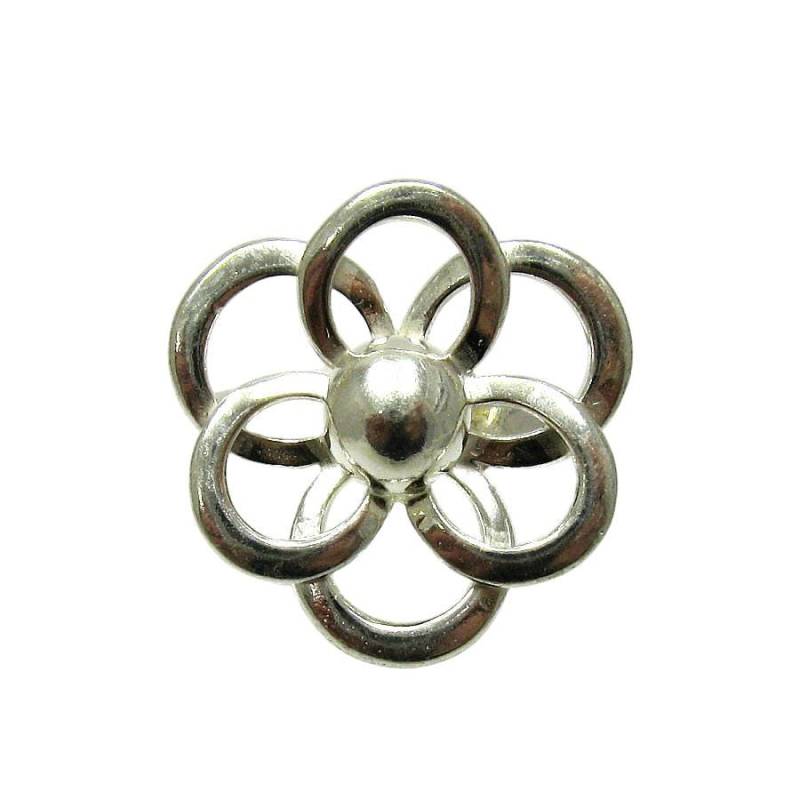 925 Silber Ring Solide R000003 Blume von EmpressSilver