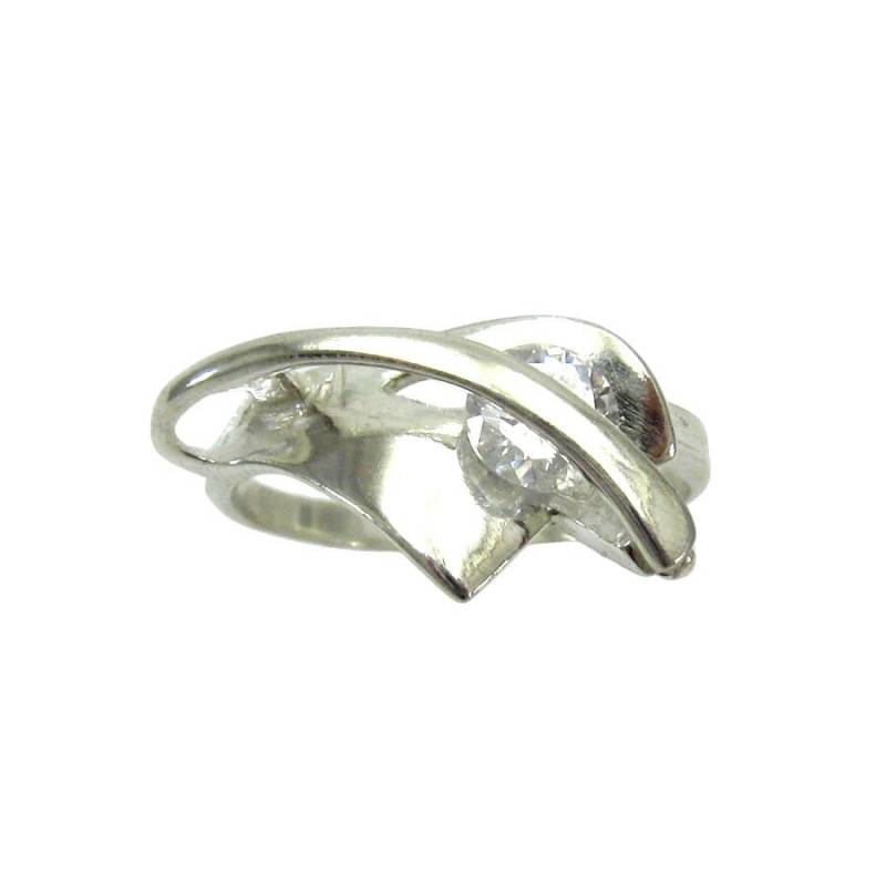 925 Silber Ring Solide R000013 Roll Zirkonia 925 Silber Ring Solide R000013 Roll Zirkonia von EmpressSilver