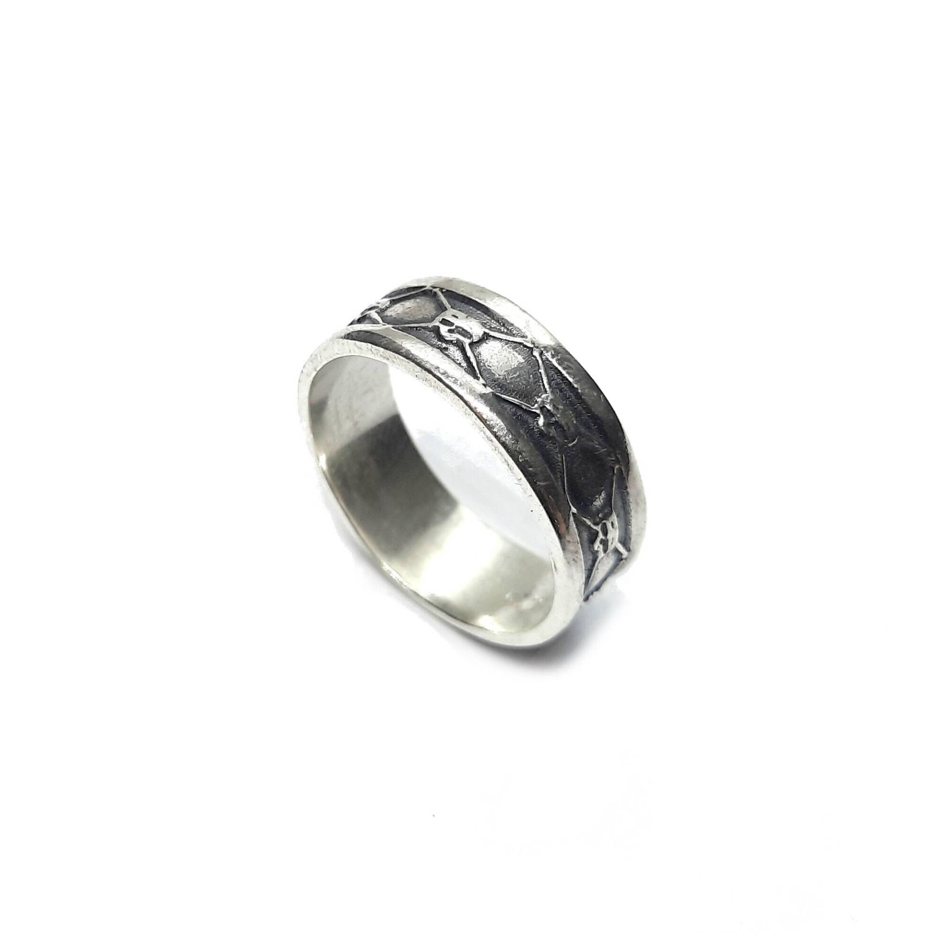 925 Silber Ring Solide R001798 Totenkopf von EmpressSilver