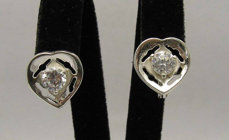 E000305 Silber-Ohrringe 925 Mit Cz von EmpressSilver