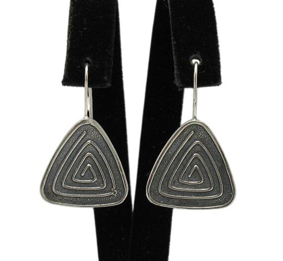 E000328 Silber-Ohrringe 925Spirale Handgefertigt von EmpressSilver