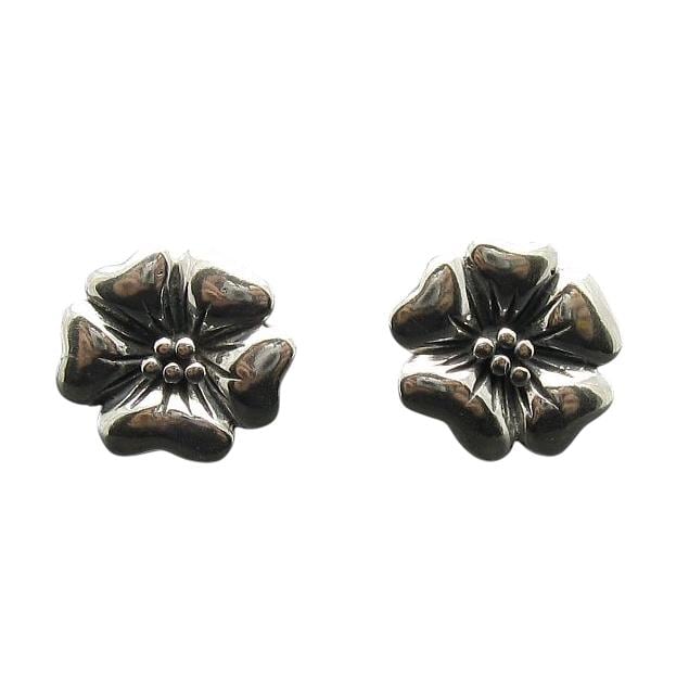 E000347 Silber-Ohrringe Blumen 925 von EmpressSilver