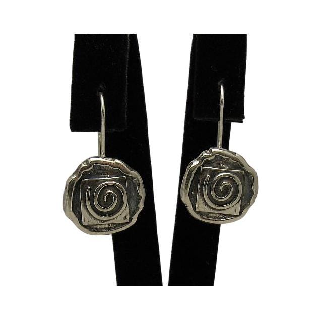 E000408 Silber-Ohrringe 925Spirale Handgefertigt von EmpressSilver