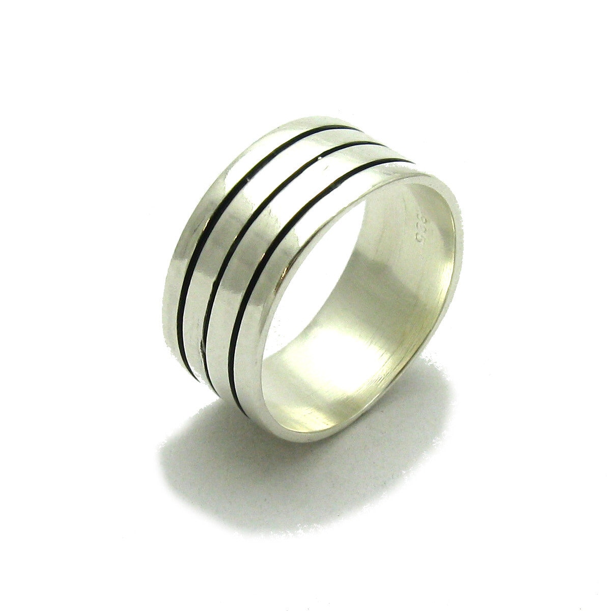 R000040 Sterling Silber Ring Breite Band 925 von EmpressSilver