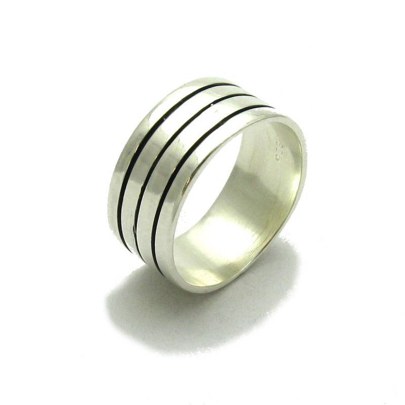 R000040 Sterling Silber Ring Breite Band 925 von EmpressSilver