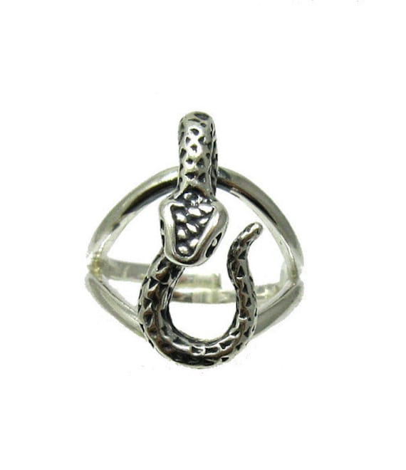 R001354 Sterlingsilber Ring 925 Massiv Schlange von EmpressSilver