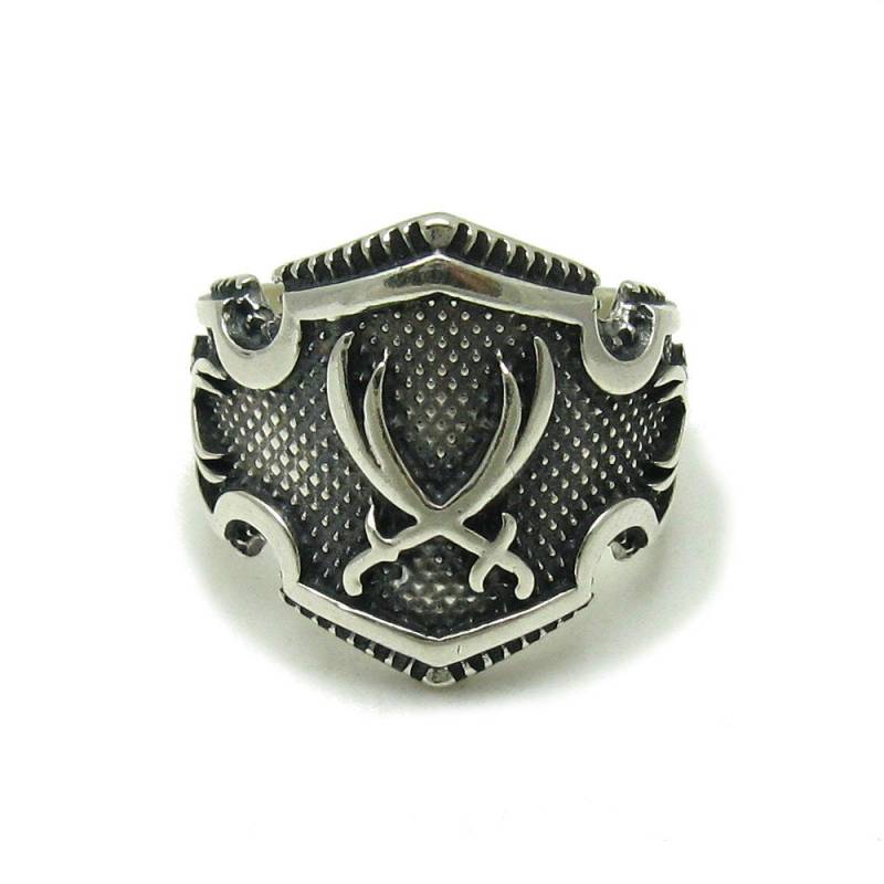 R001578 Sterling Silber Herren Ring 925 von EmpressSilver