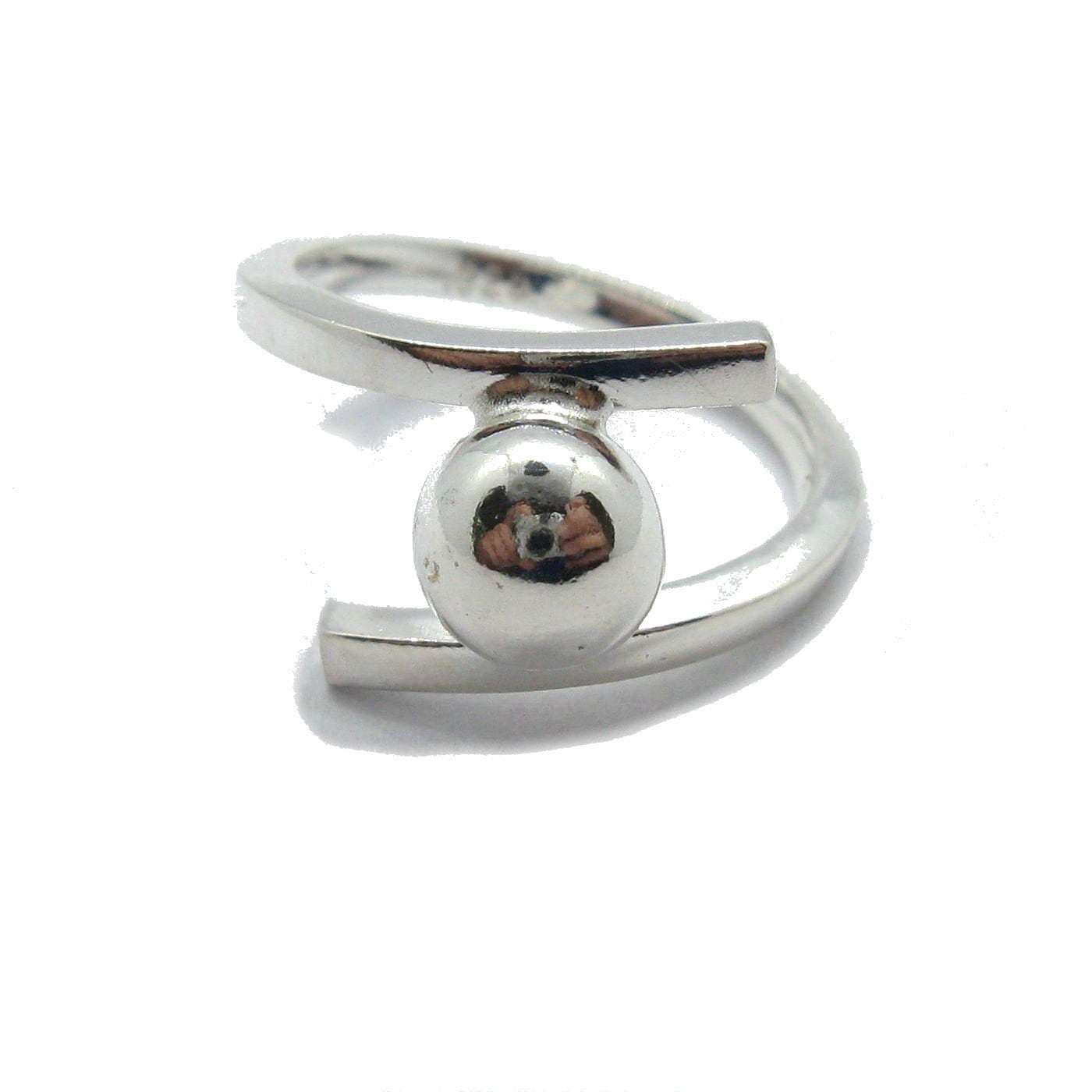 R001799 Sterling Silber Ring 925 Ball von EmpressSilver