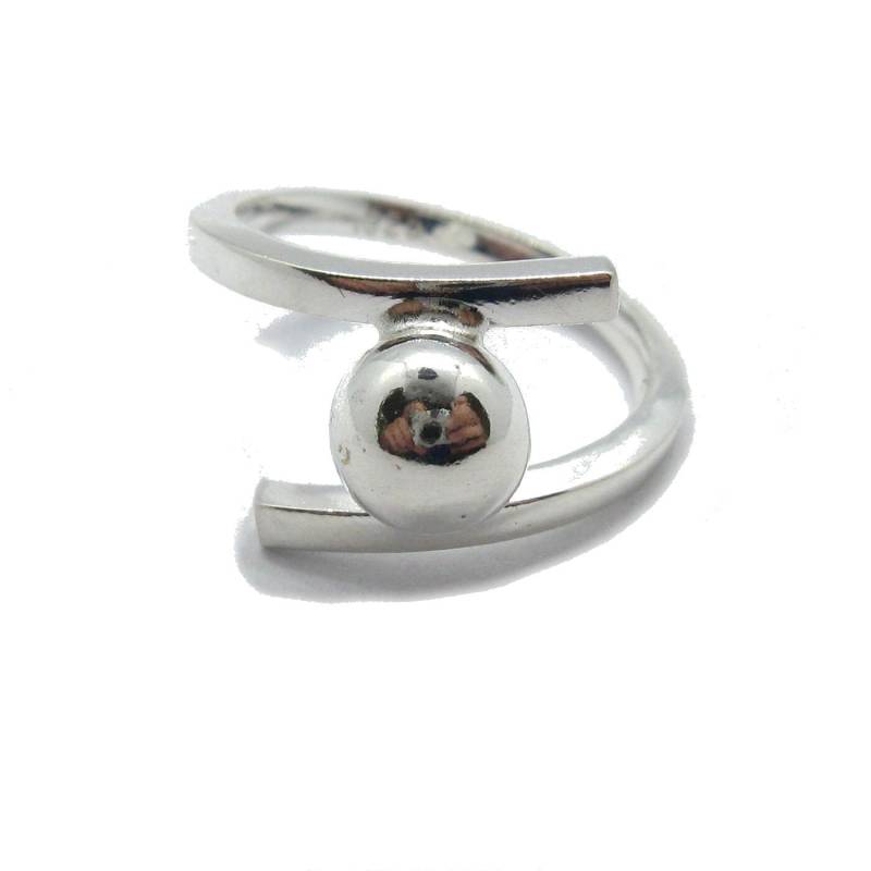 R001799 Sterling Silber Ring 925 Ball von EmpressSilver