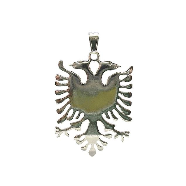 Sterling Silber Anhänger Doppelkopf Adler Solid Echtes Staped 925 Nickelfrei von EmpressSilver