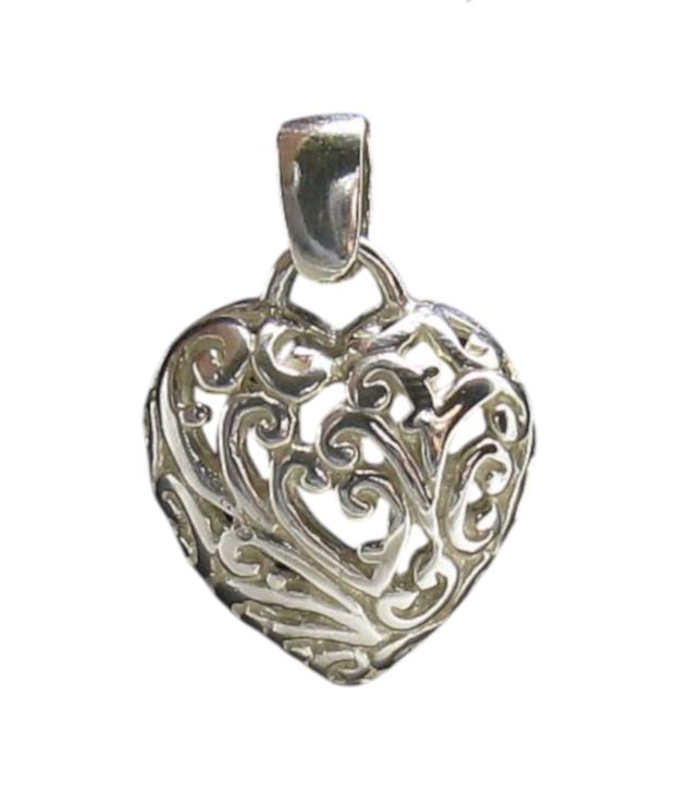 sterling Silber Anhänger Herz Gestempelt 925 Nickelfrei von EmpressSilver