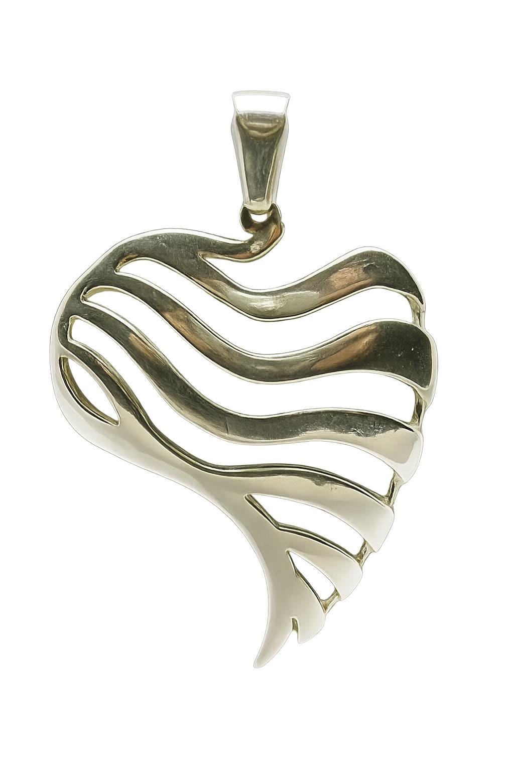 sterling Silber Anhänger Herz Massiv Gestempelt 925 Nickelfrei von EmpressSilver