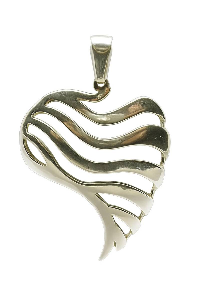 sterling Silber Anhänger Herz Massiv Gestempelt 925 Nickelfrei von EmpressSilver