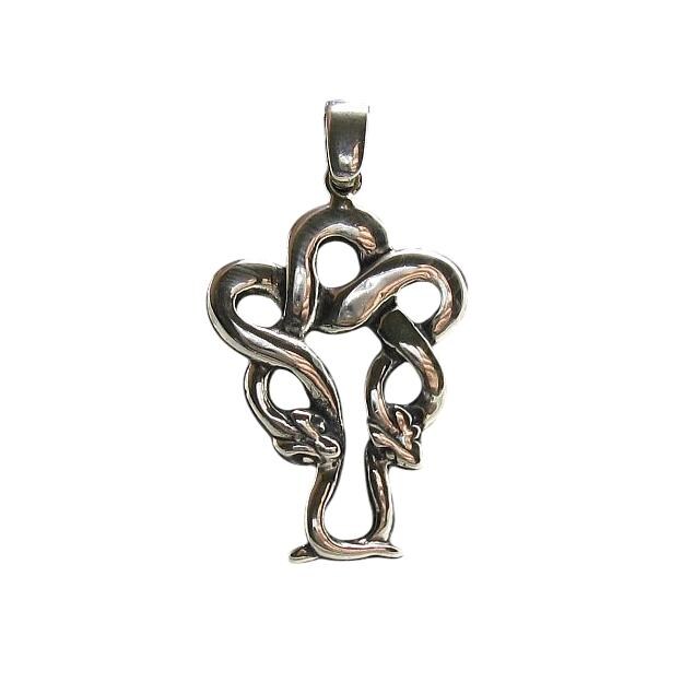 sterling Silber Schlangen-Anhänger 35 X 25 Mm Gestempelt 925 Nickelfrei von EmpressSilver