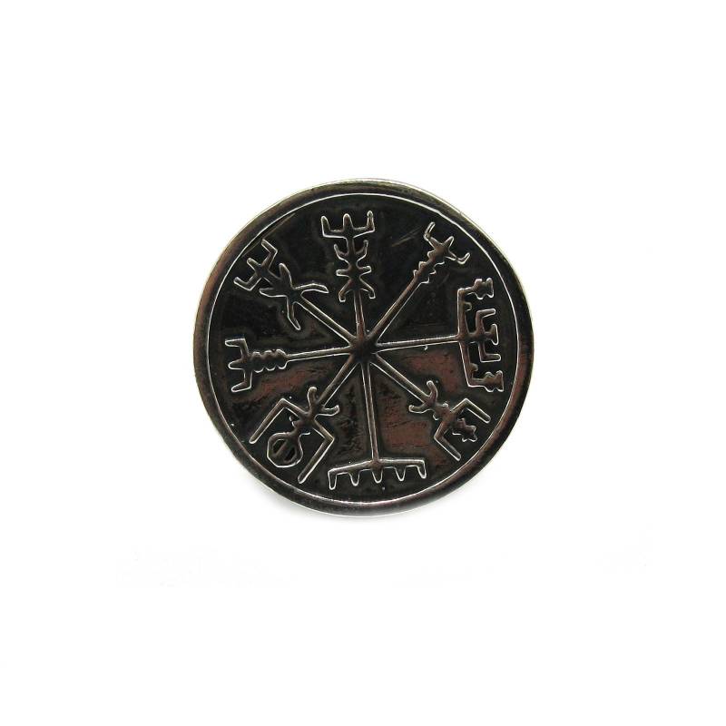 sterlingsilberring Vegvisir Gepunzt Massiv 925 Größenverstellbar R001971 von EmpressSilver