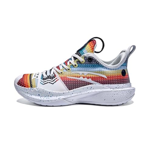 EmpressStride Basketballschuhe for Herren und Damen, modische High-Top-Laufschuhe, rutschfeste Fitness-Trainingsschuhe, modische, Bequeme Freizeit-Wanderschuhe(White,40 EU) von EmpressStride