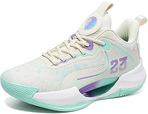 EmpressStride High-Top-Basketballschuhe for Herren, stoßdämpfende, rutschfeste und verschleißfeste Trainingsschuhe for Basketballfans im Innen- und Außenbereich(Green,38 EU) von EmpressStride