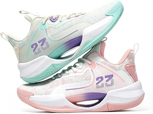 EmpressStride High-Top-Basketballschuhe for Herren, stoßdämpfende, rutschfeste und verschleißfeste Trainingsschuhe for Basketballfans im Innen- und Außenbereich(Multicolour,40 EU) von EmpressStride